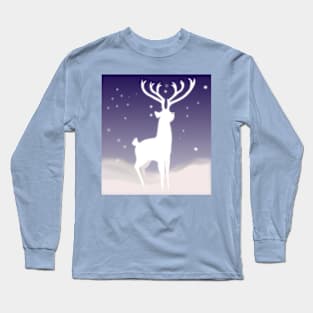 Spirit of the deep forest, snow deer, classic style, Long Sleeve T-Shirt